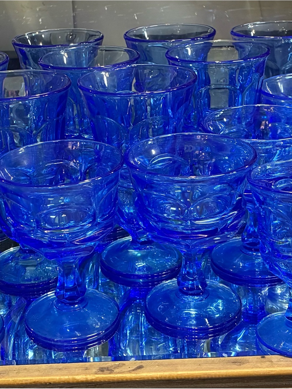 Vintage Fostoria Glassware- 11 Water Goblets 6 Champagne and 5 Wine